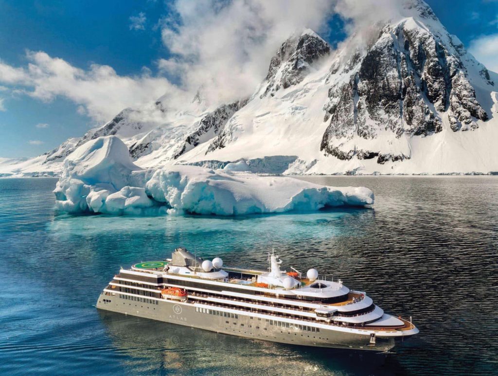 The World Navigator expedition ship exploring Antarctica.