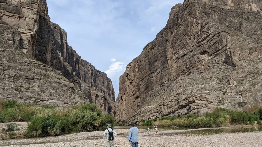 Crossing the Rio Grande at Santa Elena Canyon in Big Bend National Park, Texas