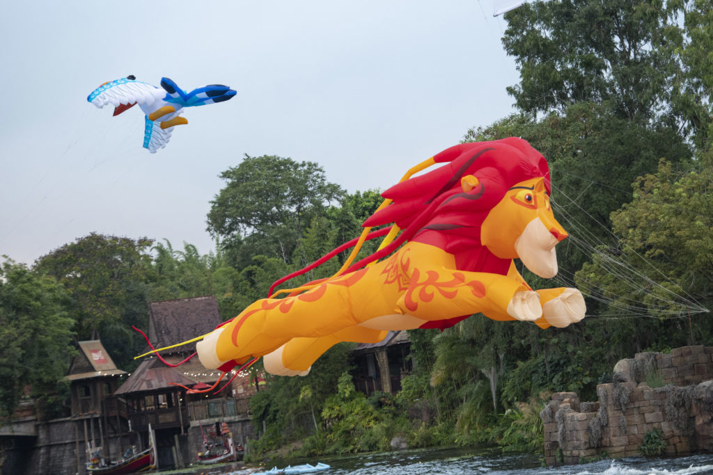 Visit Animal Kingdom theme park to catch “Disney KiteTails,” when performers fly windcatchers and kites of all shapes and sizes. (David Roark, photographer)
