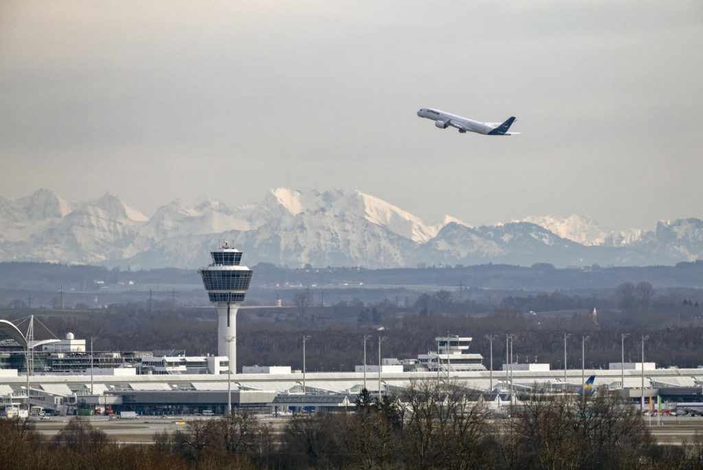 Lufthansa flight full of vaccinated travelers takes off from Munich Airport bound for the sunny climate of Miami in Southern Florida.