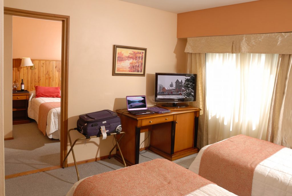 Family two-bedroom suite at Hotel Nevada near the ski resort of Bariloche in Argentina. - south american ski resorts