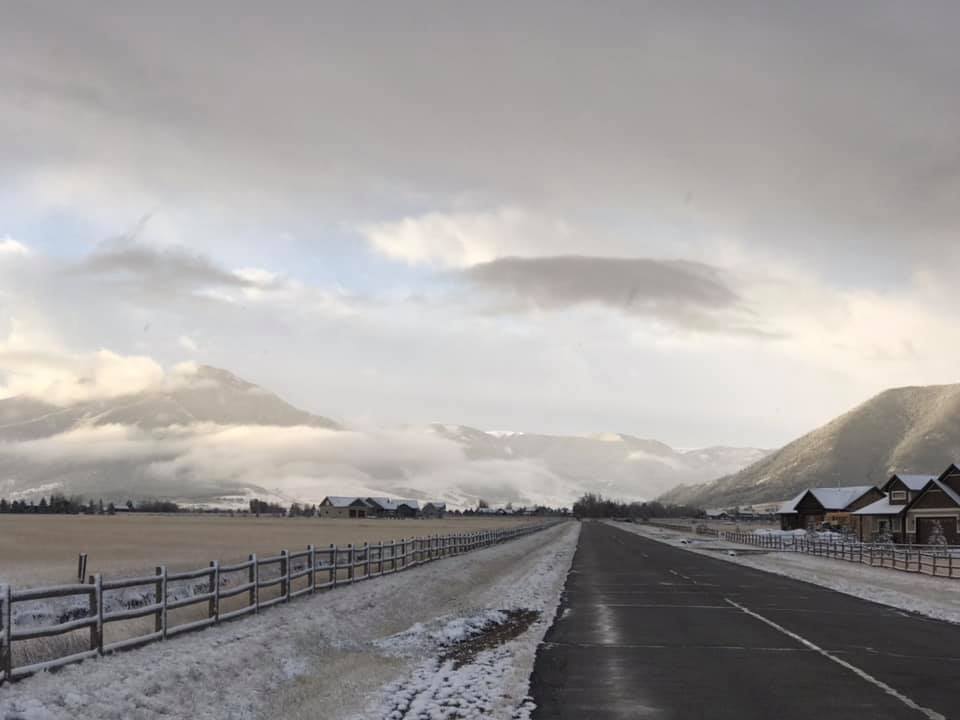 View of the Beartooth Range of mountains outside Red Lodge Montana.