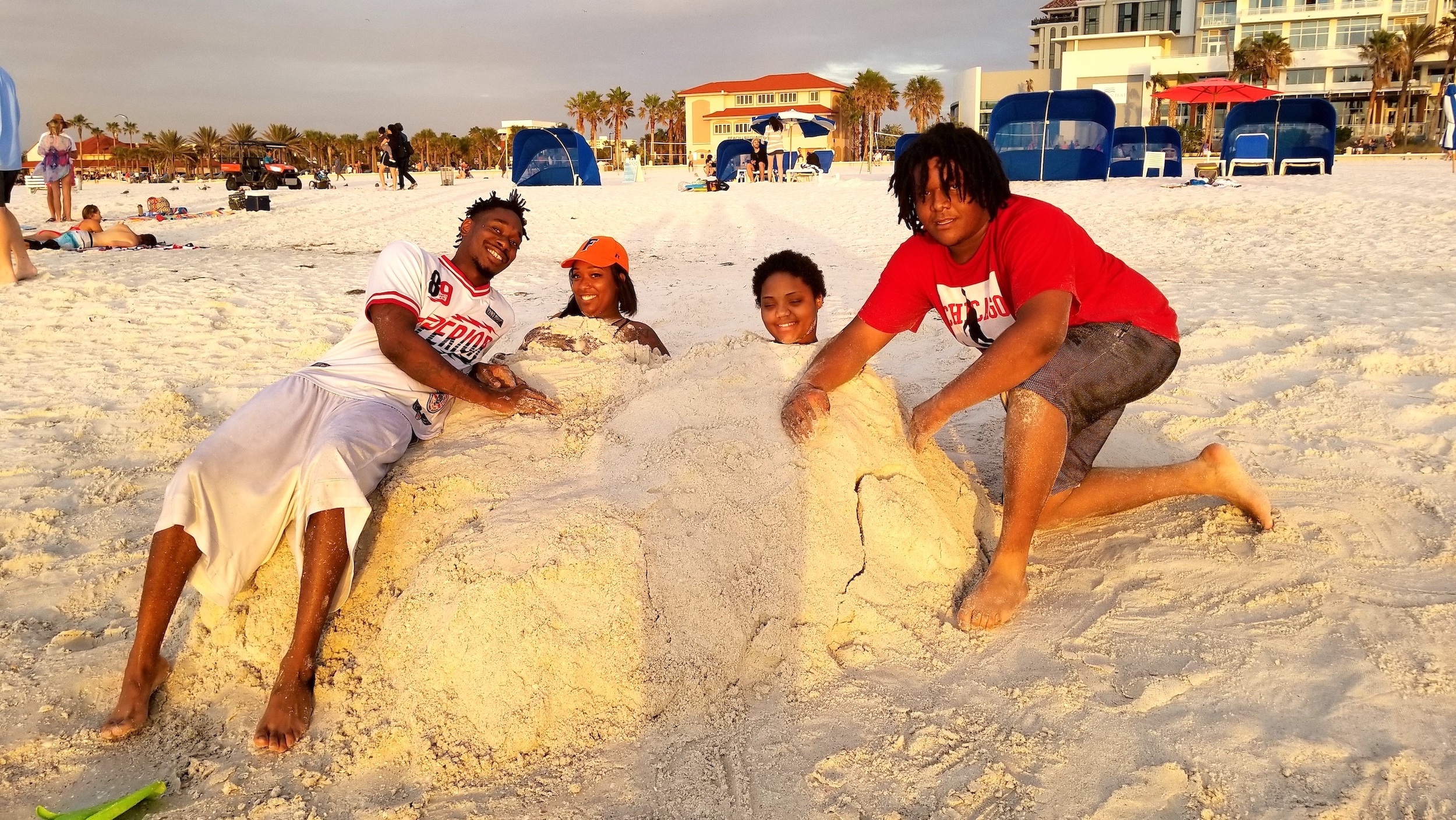 Clearwater Beach has some of the finest sand for castle building, body burying and sand sculptures in the United States.