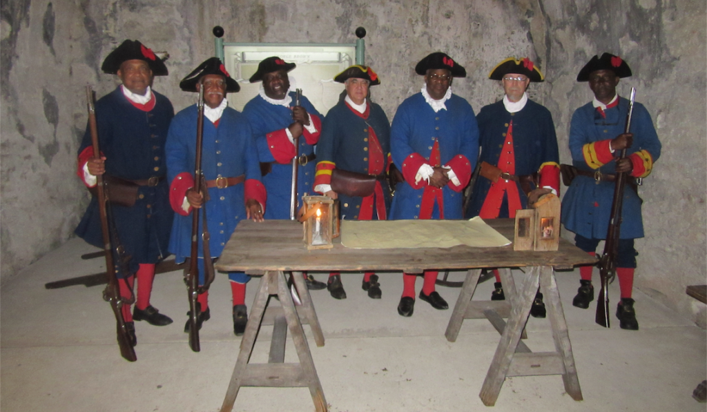Fort Mose re-enactors at the Castillo de San Marcos. Provided by FloridasHistoricCoast.com