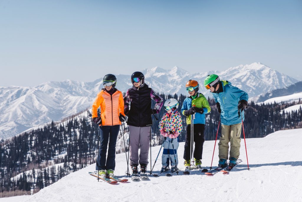 Three generations ski together at Deer Valley Resort. Photo c. Alterra Mountain Company