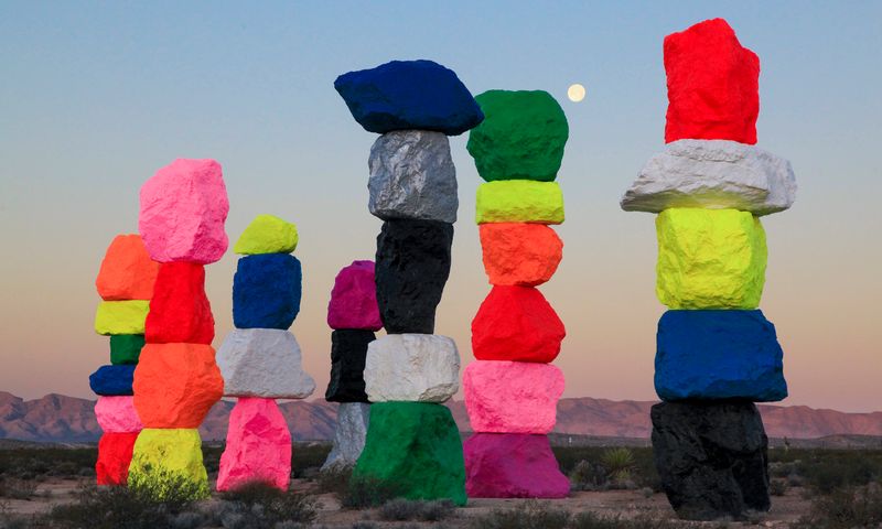 Seven Magic Mountains Near Las Vegas