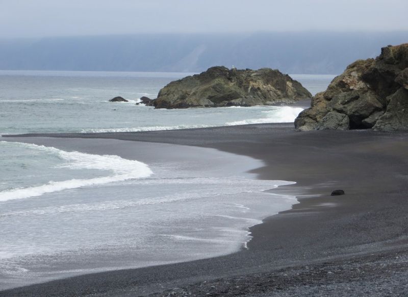 The Striking Black Volcanic Sand