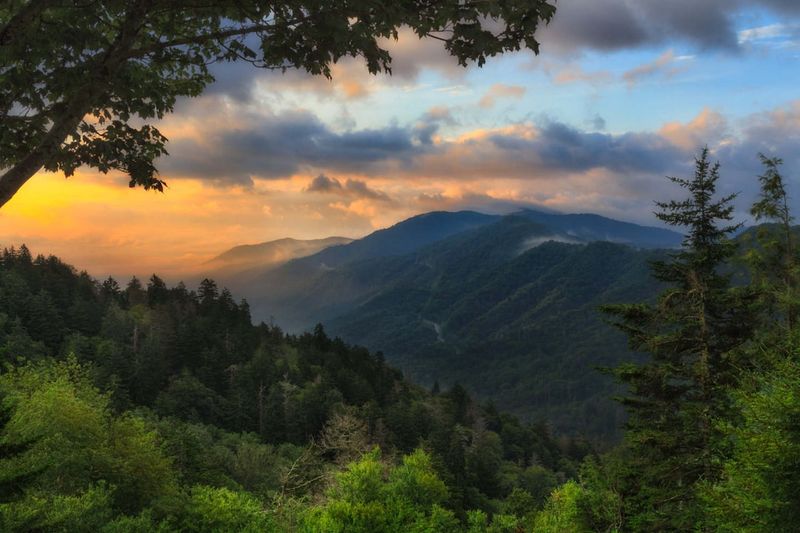 Newfound Gap Overlook Along the Appalachian Trail