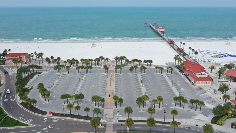 Clearwater Beach’s Main Parking Lot Near Pier 60