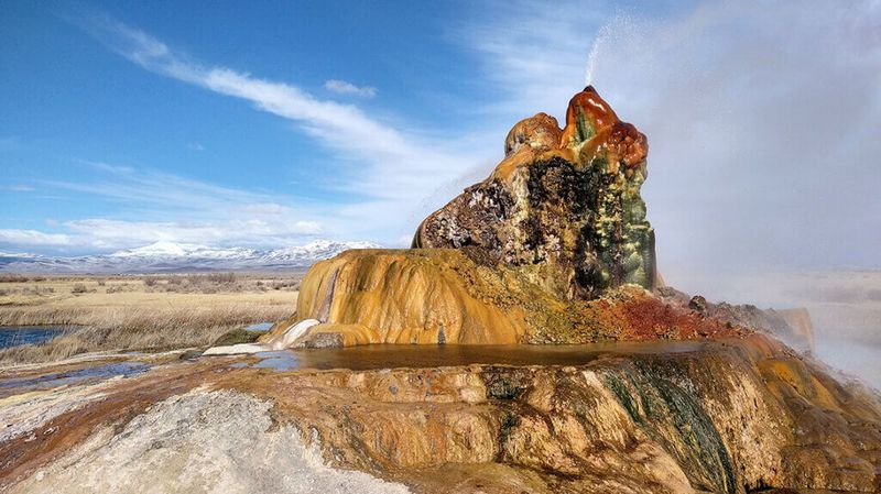 Fly Geyser in Black Rock Desert