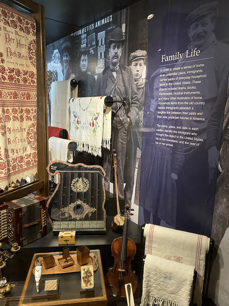 Family life of immigrants exhibit at Ellis Island National Museum of Immigration.