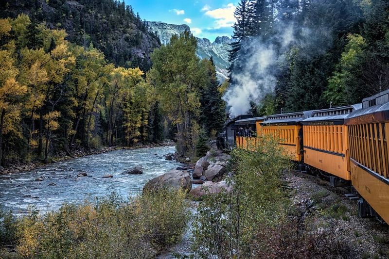 Durango and Silverton Narrow Gauge Railroad Through San Juan Forests