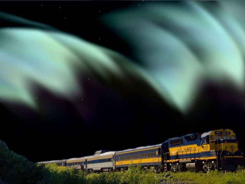 Aurora Winter Train From Anchorage to Fairbanks