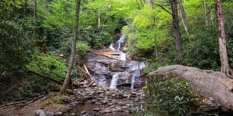 Setrock Creek Falls at Mount Mitchell’s Base