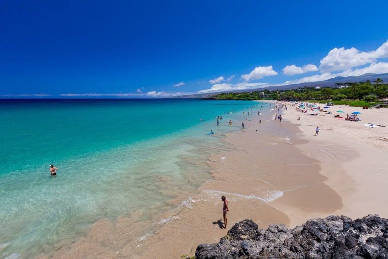 Hapuna Beach on Big Island With Wide Sandy Shore