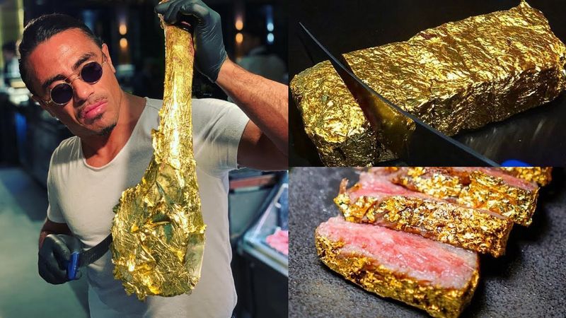 Gold-Covered Steaks at Nusr-Et