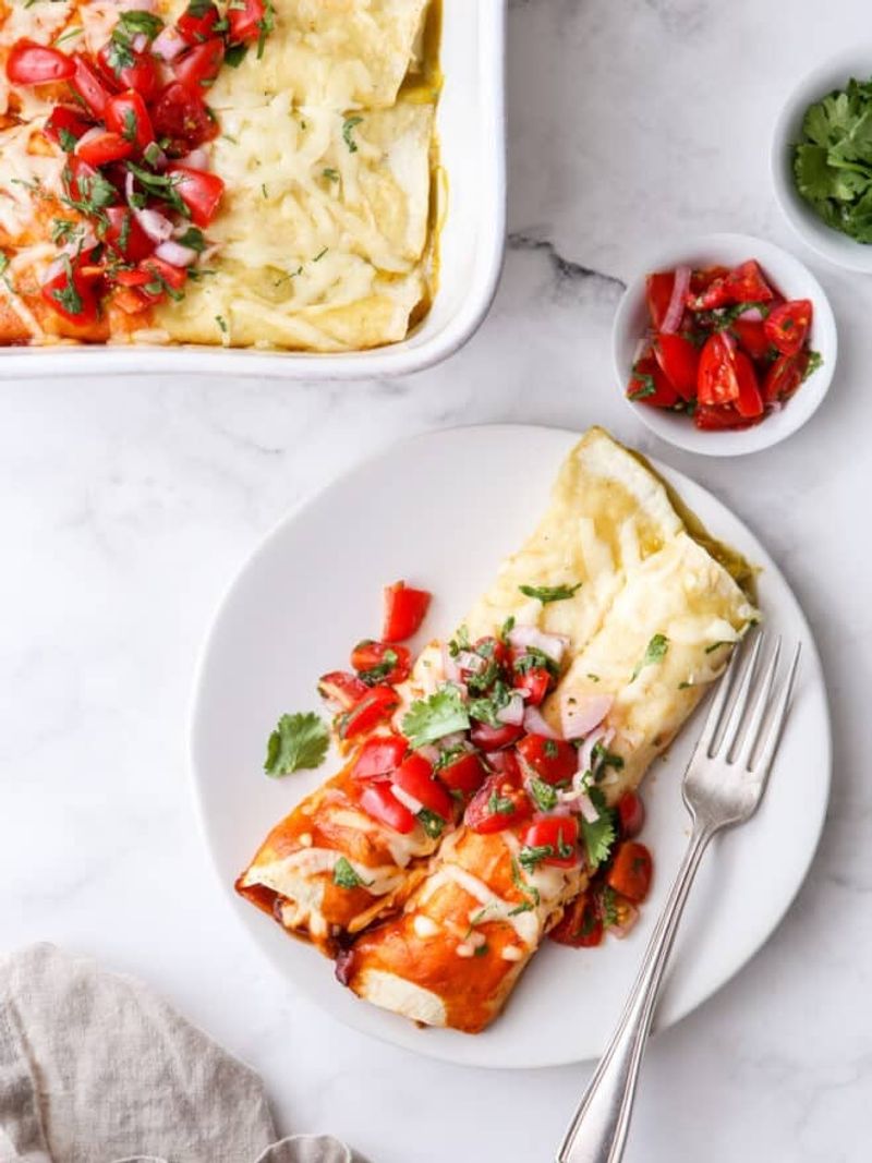 Albuquerque: Varied Red and Green Chile Enchiladas