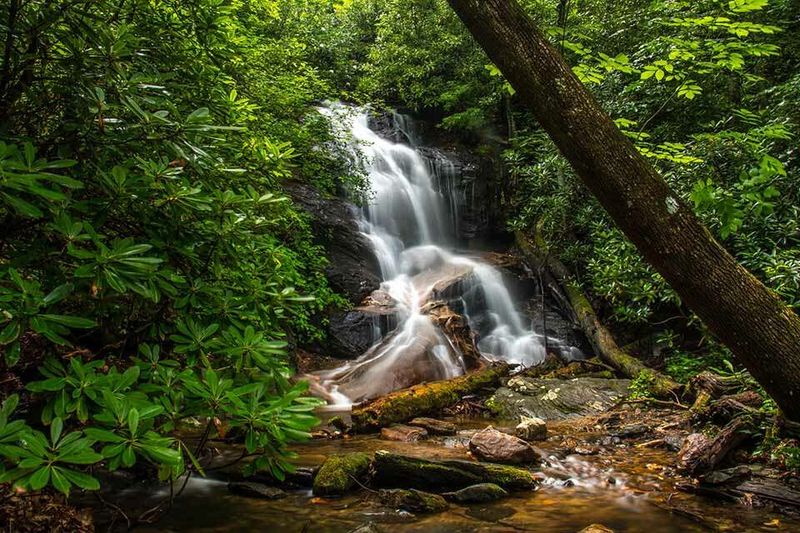 Log Hollow Falls Close to Brevard
