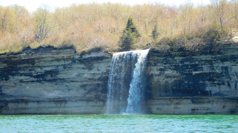 Spray Falls: The Cliffside Cascade Over Lake Superior