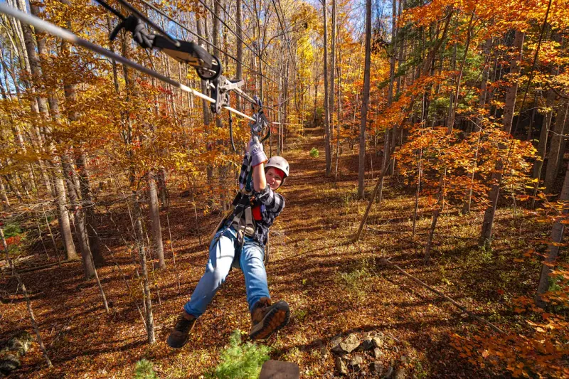 Pipestem Peaks Zipline Tour at Pipestem Resort State Park