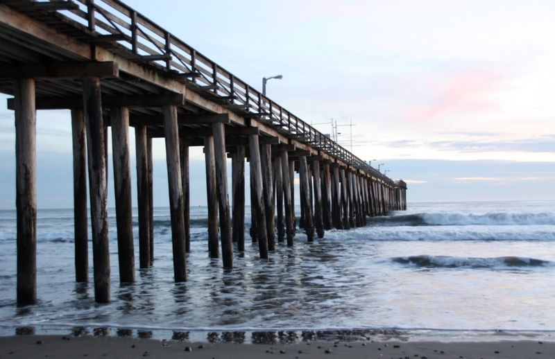 Cayucos With Its Historic Pier