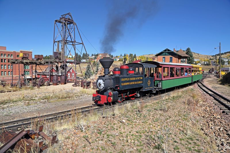 Cripple Creek and Victor Narrow Gauge Railroad in Mining Country
