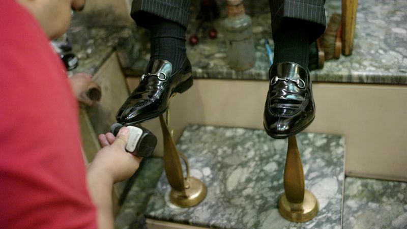 Financial District Shoe Shiners' Preparation