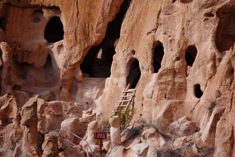 Bandelier National Monument With Cliffside Dwellings