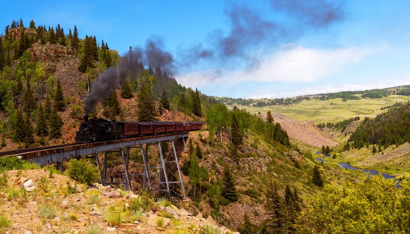 Cumbres and Toltec Scenic Railroad Along the Colorado–New Mexico Border