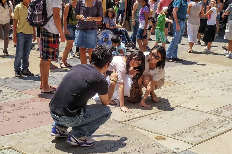 The Chinese Theatre Forecourt: A Chaotic Handprint Hunt