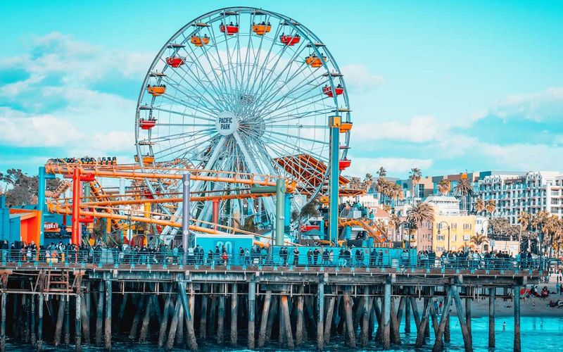 Pacific Park With Its Iconic Ferris Wheel
