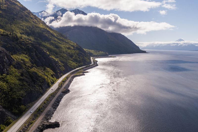 Seward Highway Along Turnagain Arm