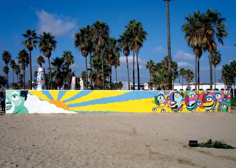 Venice Beach Walls With Ever Changing Graffiti