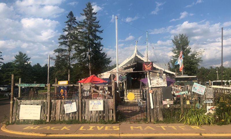 Tom’s Burned Down Café in Madeline Island With Eclectic Decor