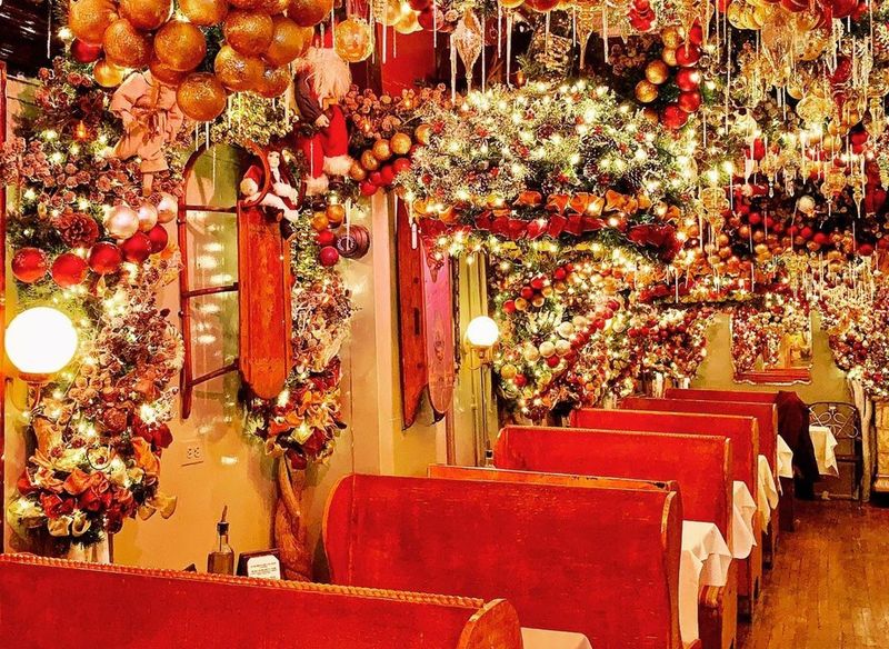 Rolf’s Restaurant with Ornate Holiday Décor in Manhattan