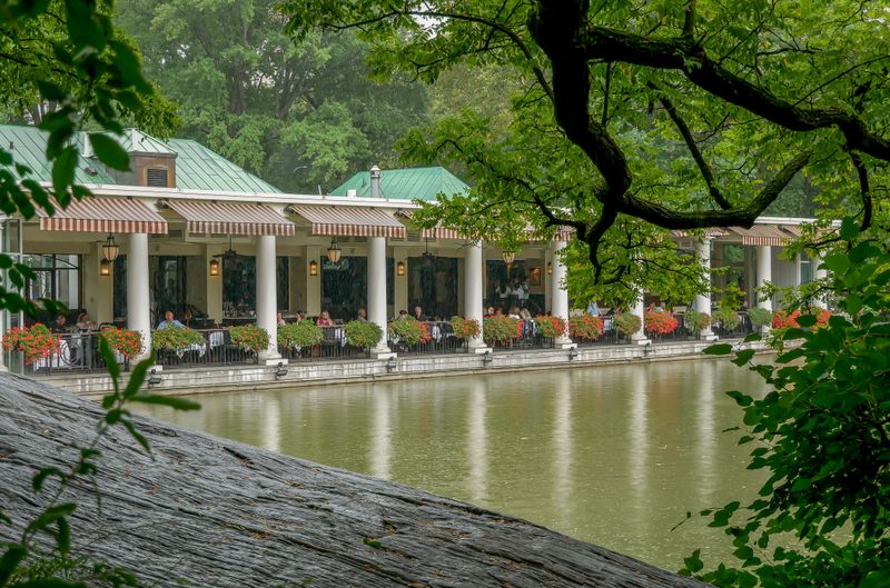The Loeb Boathouse Beside Central Park Lake