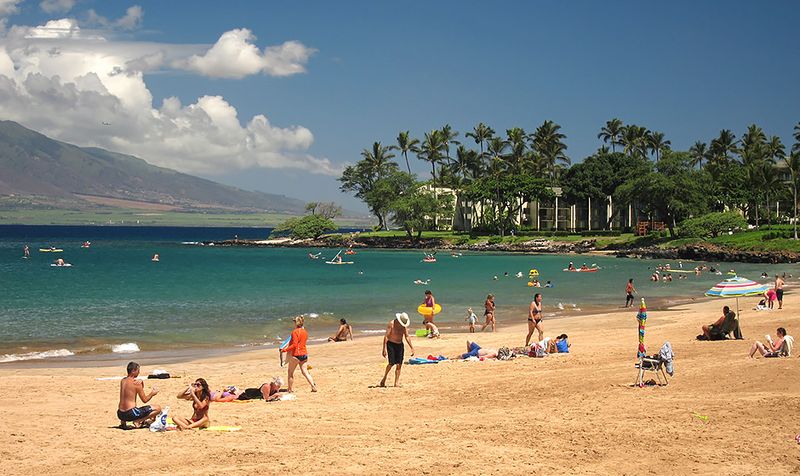 Wailea Beach on Maui With Calm Swimming Waters