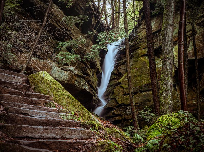 Broken Rock Falls: Geological Wonder in the Woods