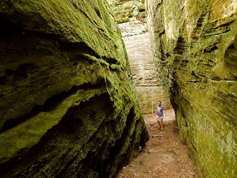 Rock Formations At Giant City State Park