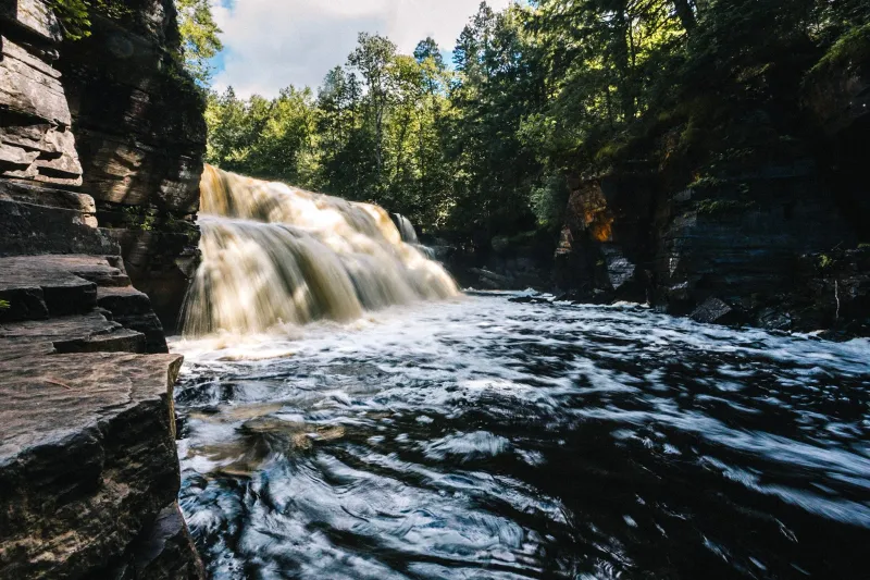 Canyon Falls And Gorge Roadside Park
