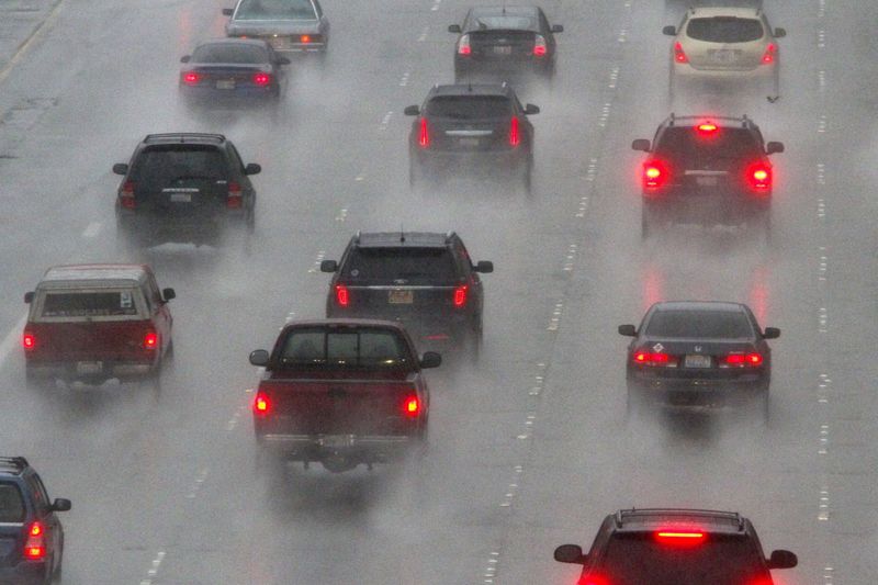 Rain-Slicked Roads Create White-Knuckle Driving
