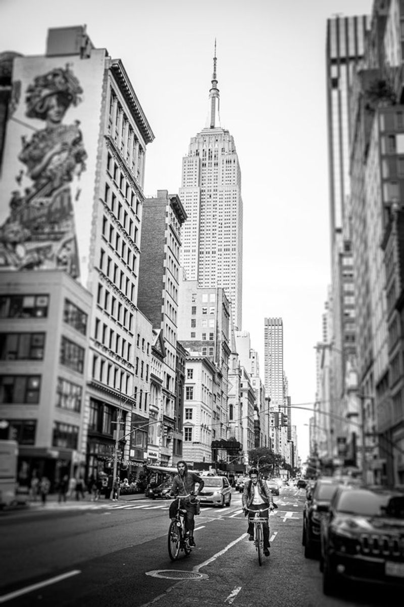 Empire State Building Framed by Side Streets in Midtown