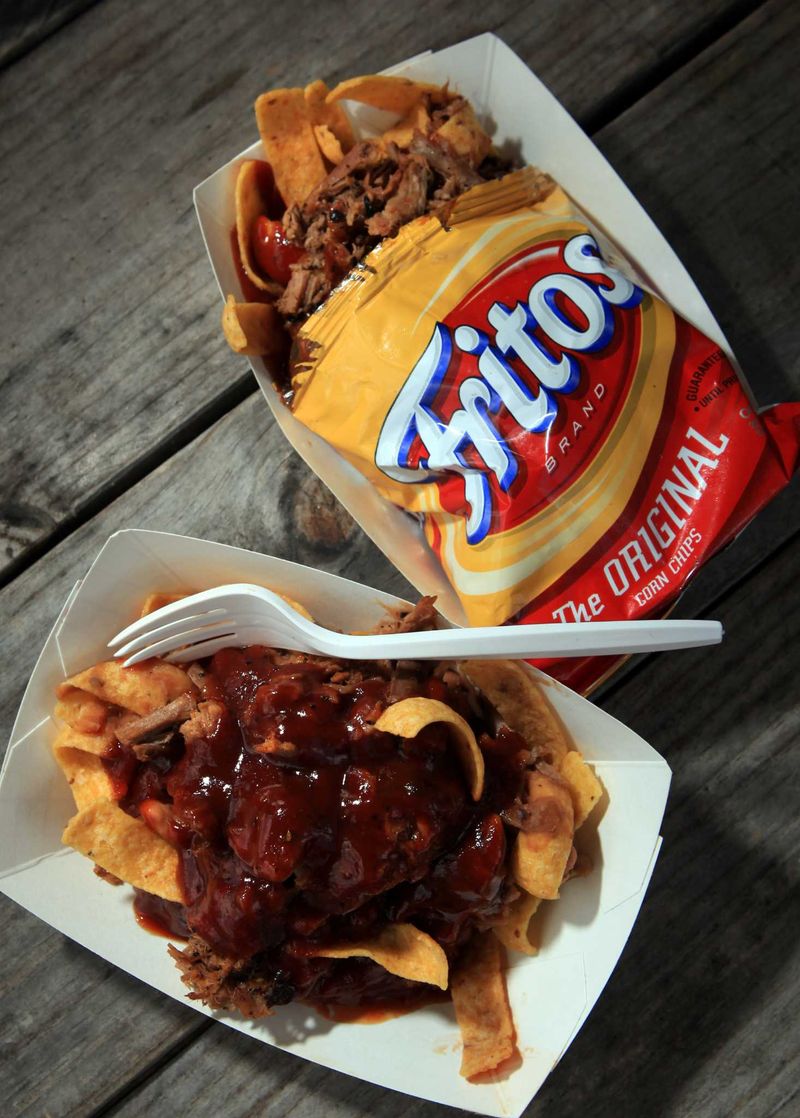 Frito Pie Served in the Bag