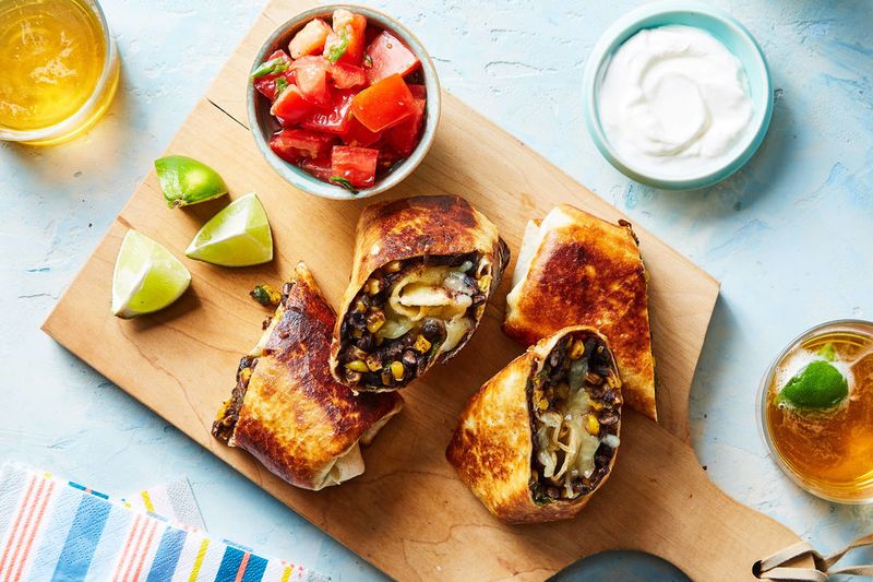 Vegetarian Black Bean Chimichanga