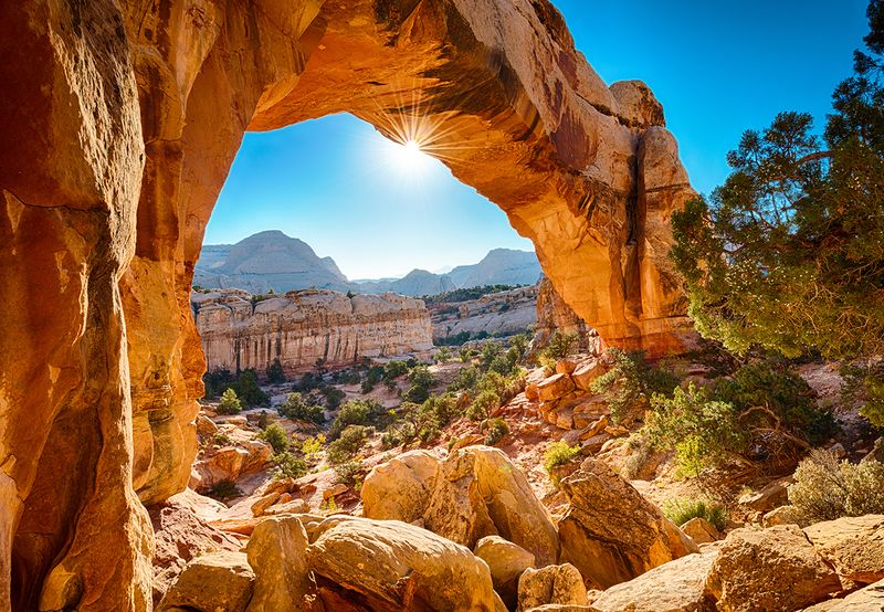 Red Rock Formations in Capitol Reef National Park