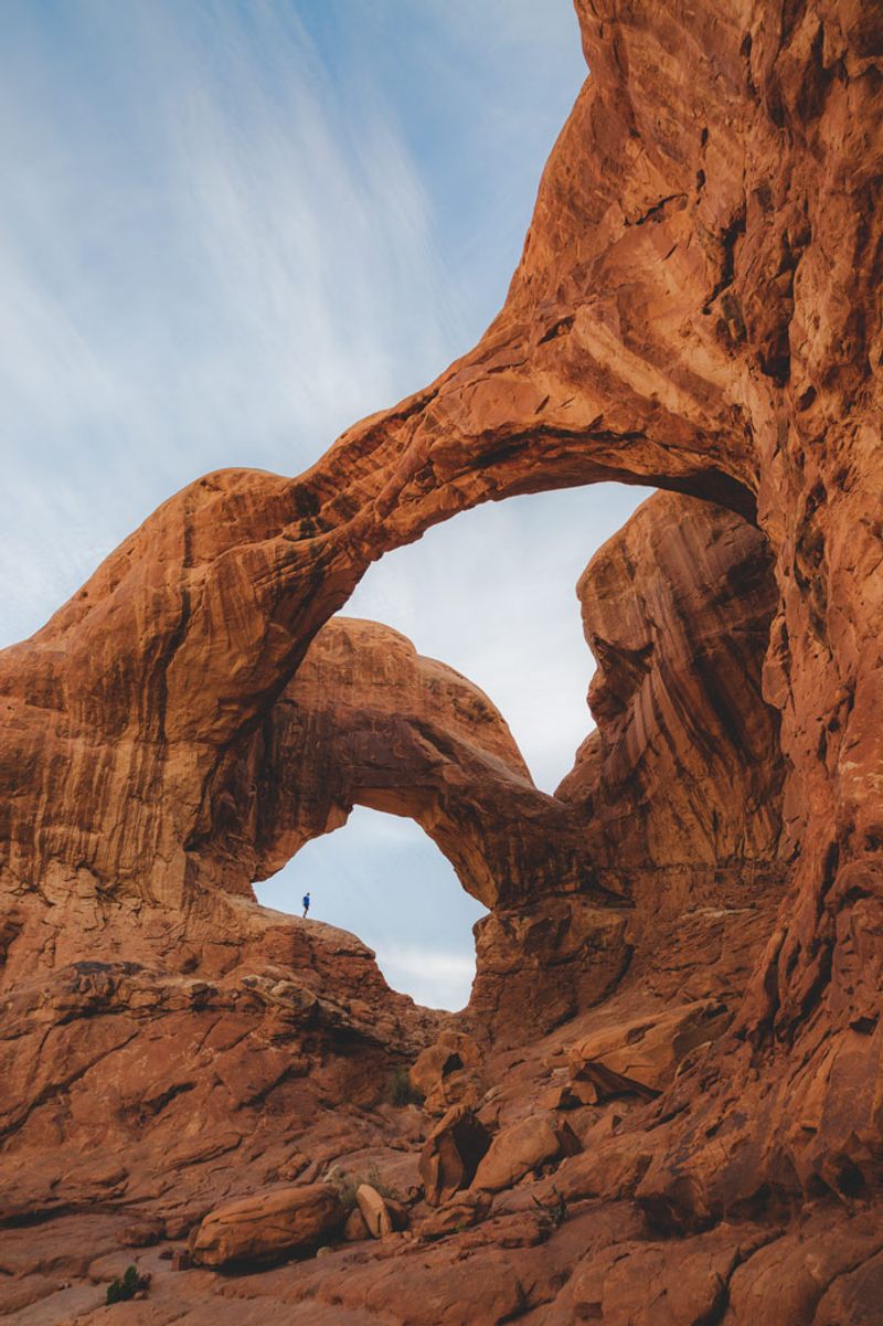 Double Arch and the Windows Section With Early Morning Views