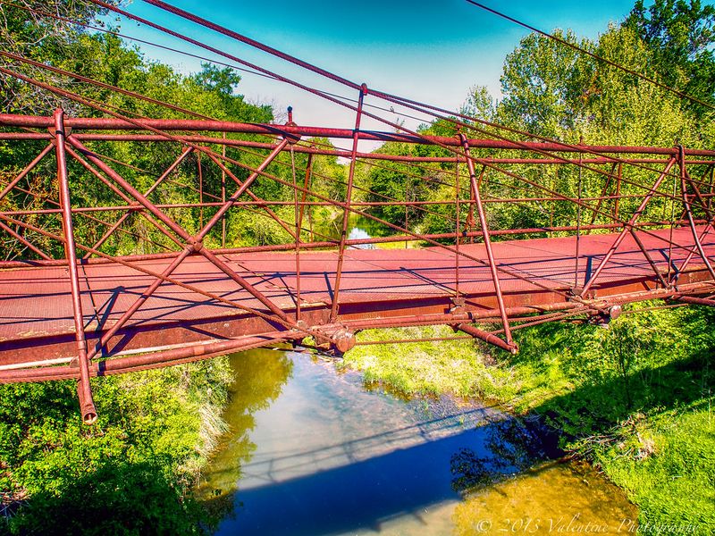 Suspension Bridge At Bluff Dale