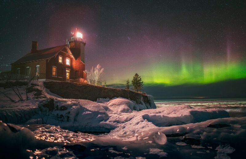 Northern Lights Dancing Across Dark Skies