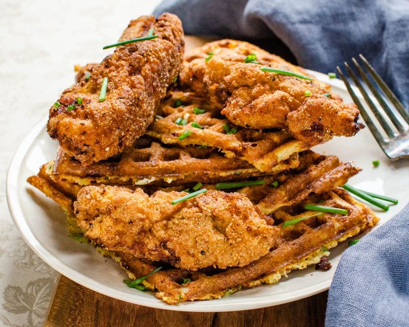 Savory Chicken and Waffles