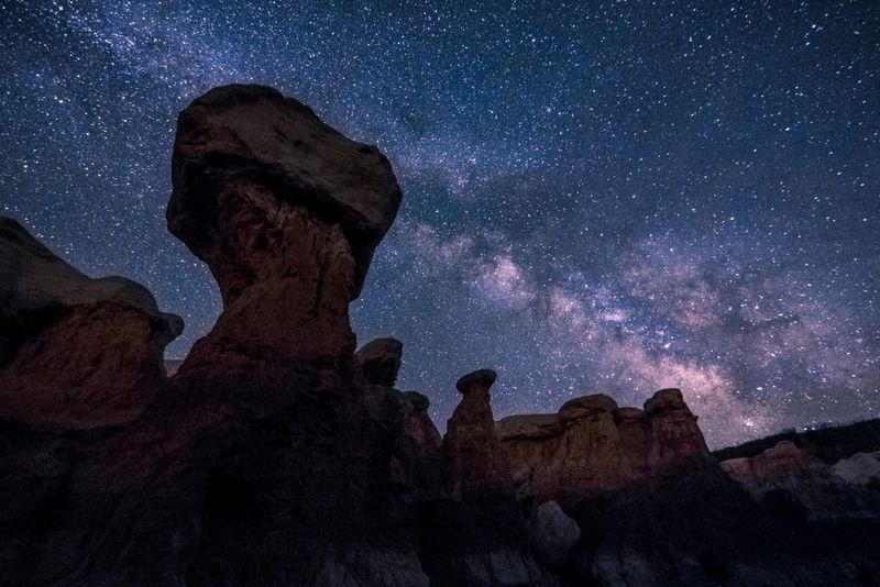 Paint Mines Interpretive Park's Colorful Night Canvas